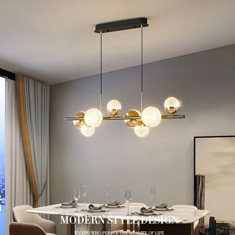 

Nordic Restaurants Light Luxury Chandeliers Three Color Dimming Creative Lighting Fixtures Bar Dining Table Pendant Lights