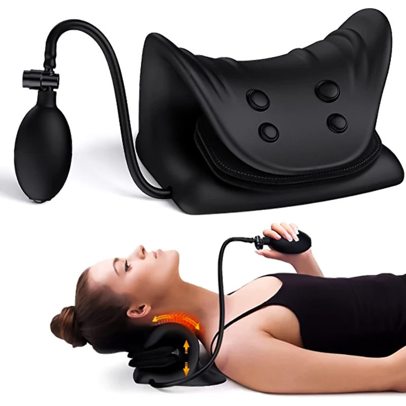 

Neck-shoulder Relaxer Cervical Traction Device With Airbag Neck Stretcher Massage For Tmj Pain Relief Cervical Spine Alignment