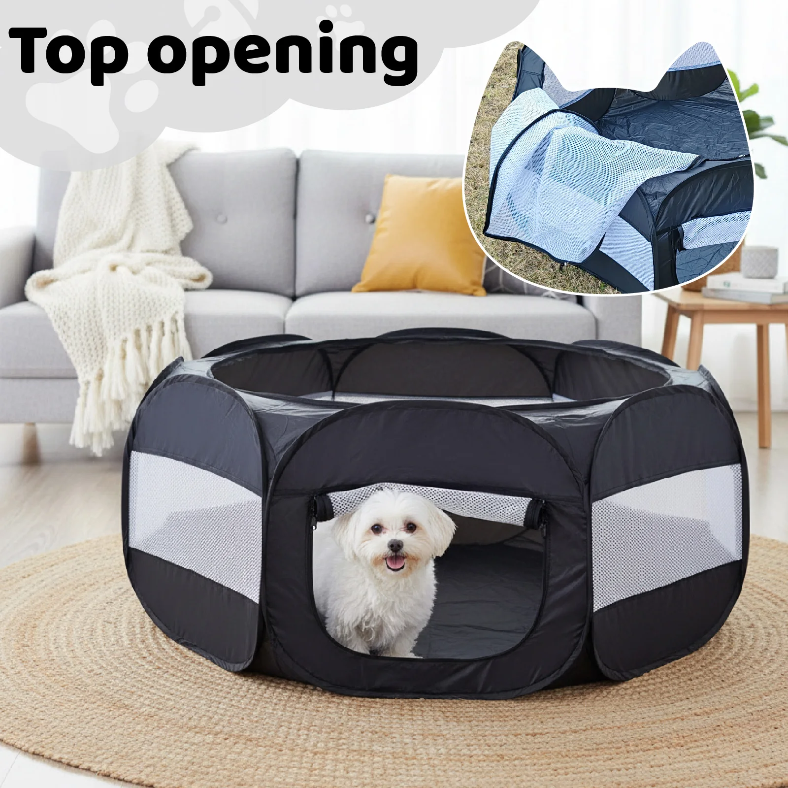 

Складной переносной манеж для мелких животных с крышкой для цыплят, щенков, котят и других мелких питомцев, для использования в помещении/на улице