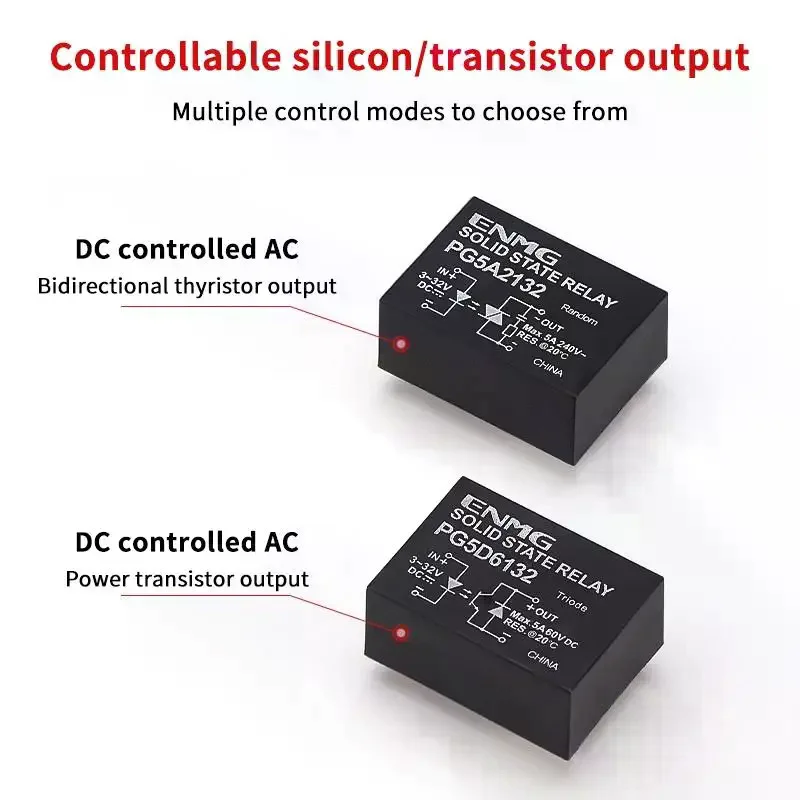 Small SSRPCB Circuit Board Solid State Relay 60VDC 240VDC 480VDC PG5D6132 3~32V Wide Voltage DC Control Normall Open
