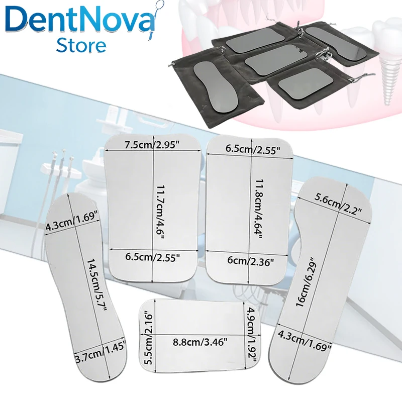 

Dental Rhodium Occlusal 2-Side Reflector Intraoral Photographic Glass Mirror