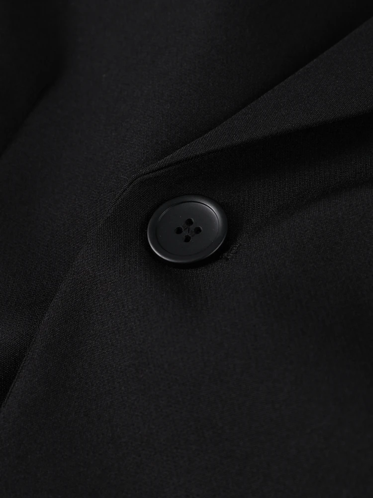 Elegante almofada de ombro fino terno jaquetas mulheres lapela sólida manga comprida jaqueta feminina primavera autumnchic estilo diário outwears topos