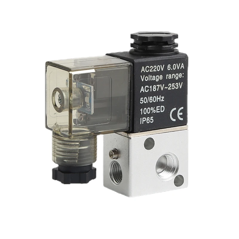 3V1 Two position three way direct acting solenoid valve  3V1 DC24V DC12V AC220V AC24V aluminium alloy Vacuum control valve