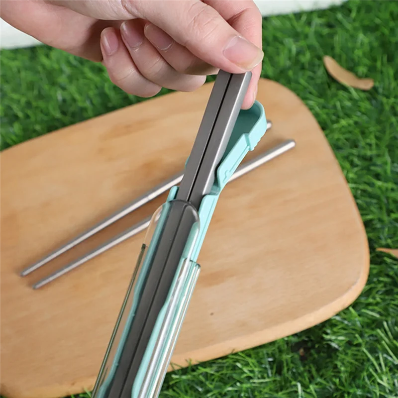 Titanium Alloy Chopsticks Portable Outdoor Traveling Camping Tableware Non-Toxic Non-Slip Picnic Tool A