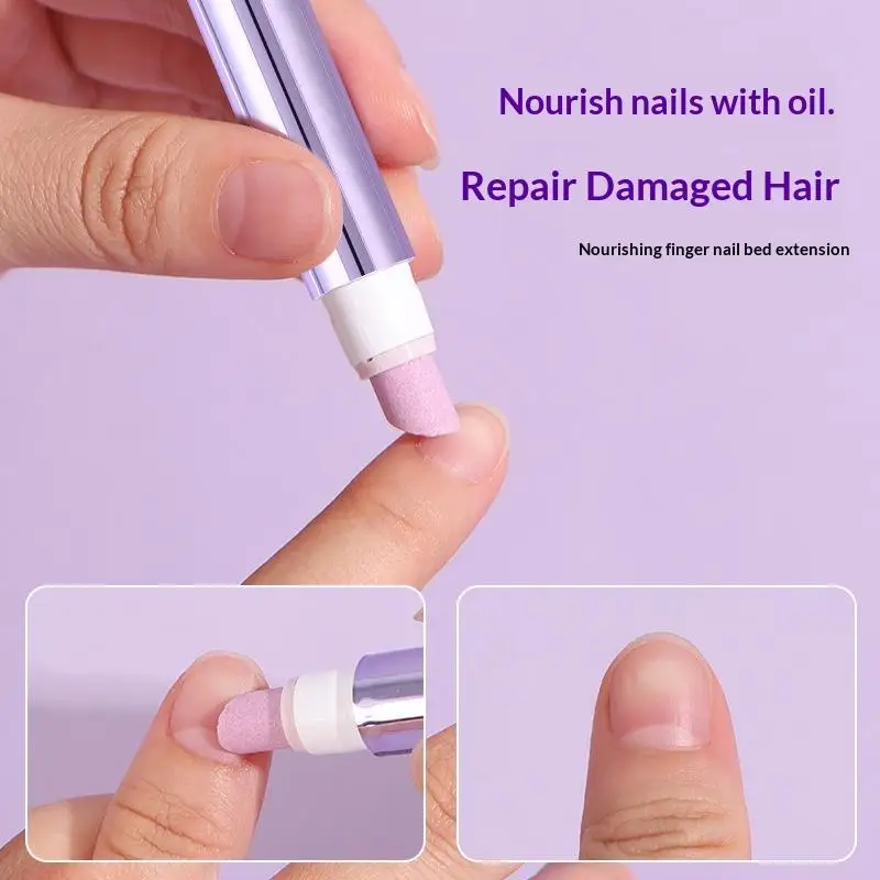 **1 unidad de bolígrafo de aceite para cutículas 3 en 1, bolígrafo para uñas, removedor de cutículas y piel muerta, bolígrafo de aceite para uñas con punta de cerámica para el cuidado de las uñas, resistente a desgaste**
