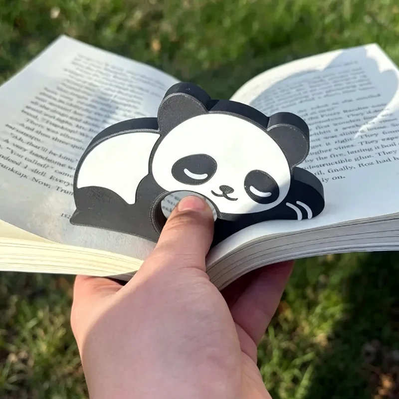 3D Printed Cartoon Panda Book Press, Cute Black and White Page Holder, Reading Aid, Animal Bookmark Ornament