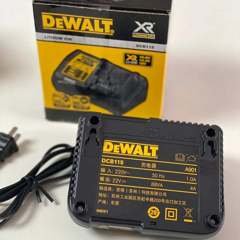 DEWALT – chargeur de batterie Lithium-Ion 12V 20V MAX, indicateur LED, Original, Charge rapide, DCB115