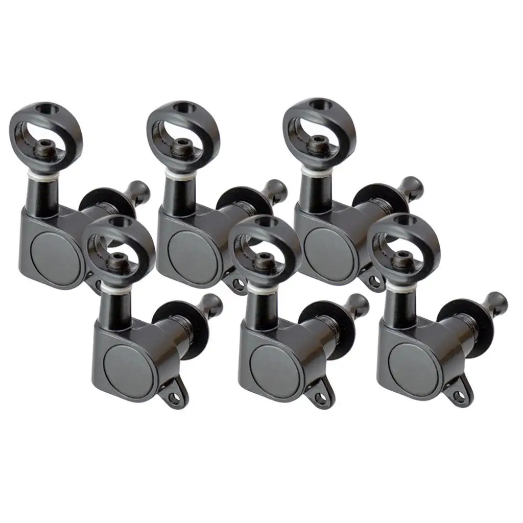 

6 Pieces Right Full Closed Tuning Pegs Tuners for Electric Acoustic Guitar