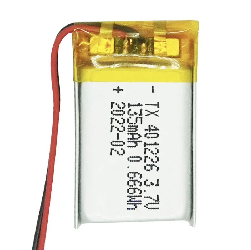401226 بطارية ليثيوم 135mAh قياس درجة الحرارة سوار بطارية ليثيوم 401225 مسجل صوتي بطارية ليثيوم بوليمر