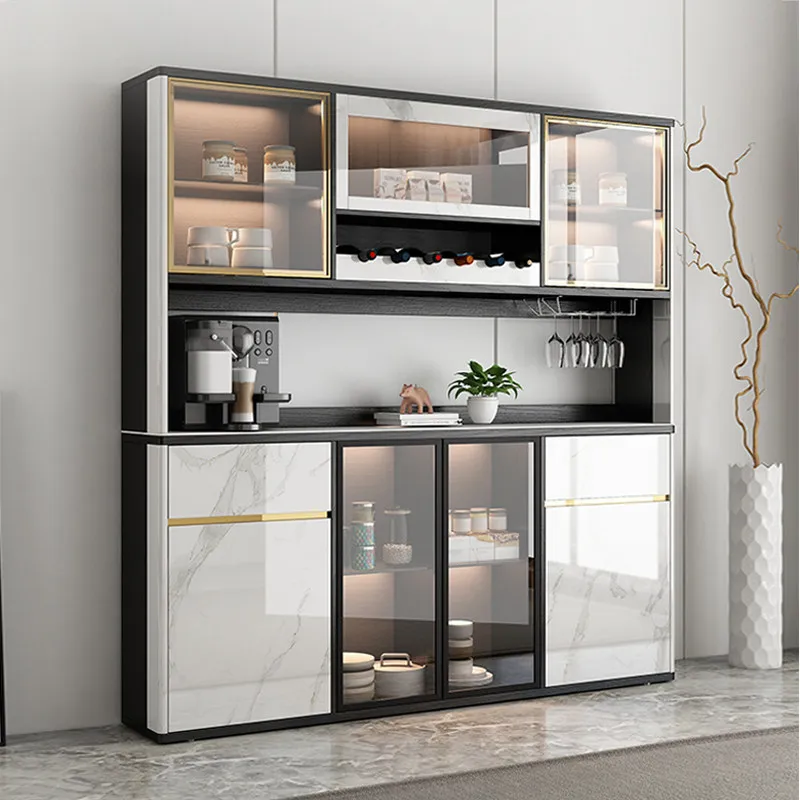 

Nordic Glass Kitchen Cabinet Classic Display Decoration Luxury Kitchen Cabinet Storage Modern Szafka Kuchenna Furniture Home