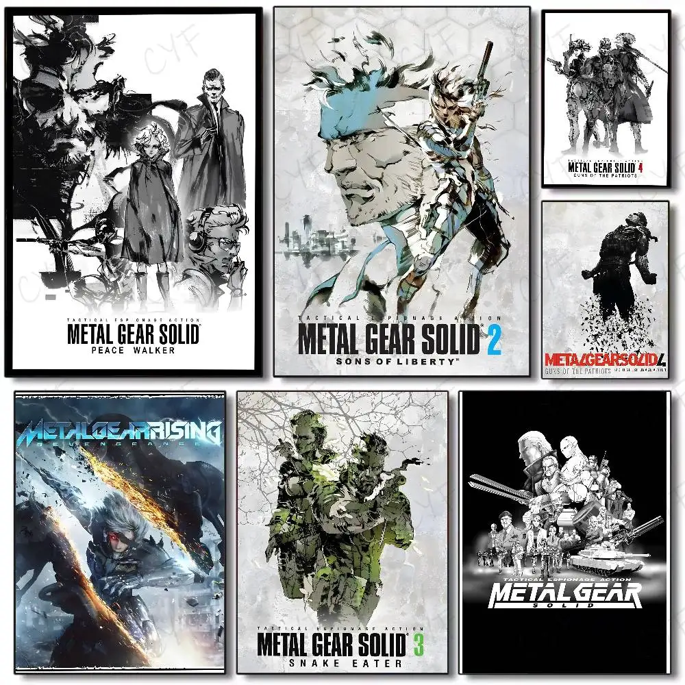 Póster de hombre guapo, juego M-Metal Gear Solid-MT, pintura artística con impresiones, regalo de decoración para el hogar, dormitorio y sala de estar