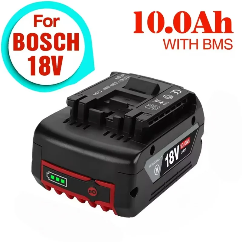 

NEW For BOSCH Authentic18V 10Ah LITHIUM-ION BATTERY GBA 18V 10Ah 18V ProfessionalGBA GSR GSB BAT618 BAT609 w/Fuel Guage