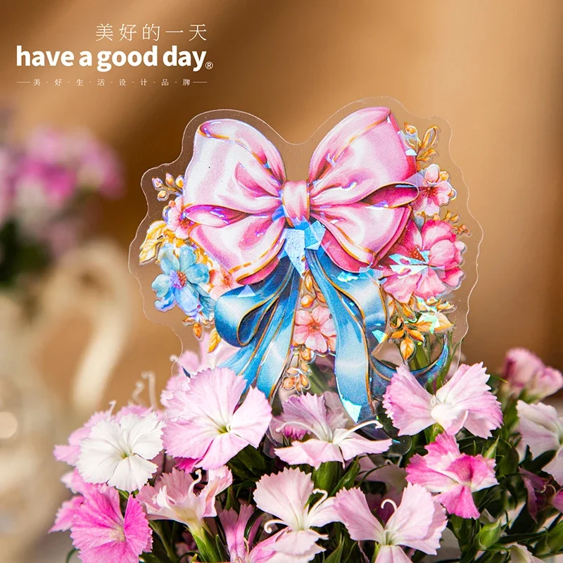 20Sheets Stickers Princess Diary Shell Light Handbook Decorative Material Sticker Collage School Supplies Scrapbook Cut 128*85MM