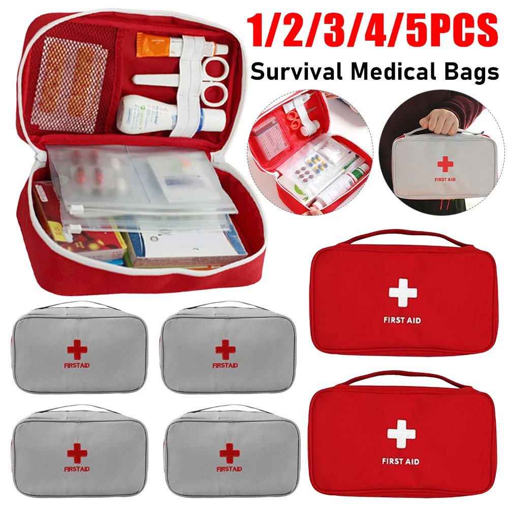 

Medical Bags 900D Oxford Household Pill Organizer Waterproof Medical Emergency Kits with Handle for Outdoor Home