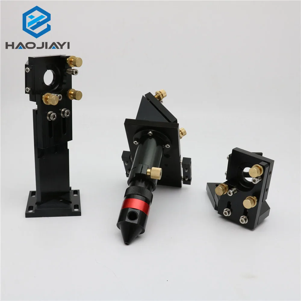 

HAOJIAYI New CO2 E Series Laser Head Set with Lens D20mm FL50.8 & 63.5 & 101.6 Mirror 25mm for Laser Engraving Cutting Machine