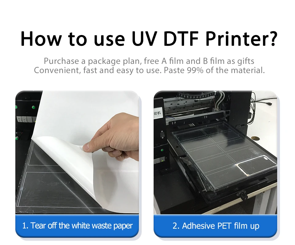 Full Set UV DTF A4 Sticker Printer Direct UV Ink AB film UV DTF Printer for Phone Case Glass Bottle Metal