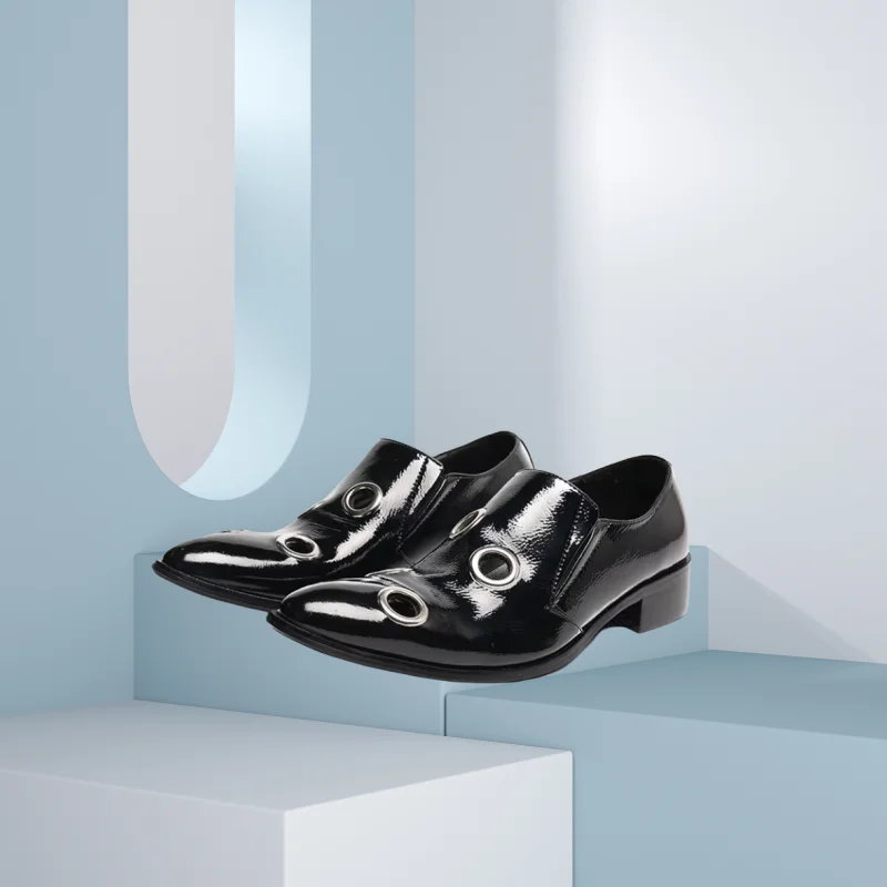 

Hollow Patent Leather Men Shoes Slip on Personality Men Shoes Fall Leather for Banquet Bussiness Men Shoes 2023 Zapatillas Mujer