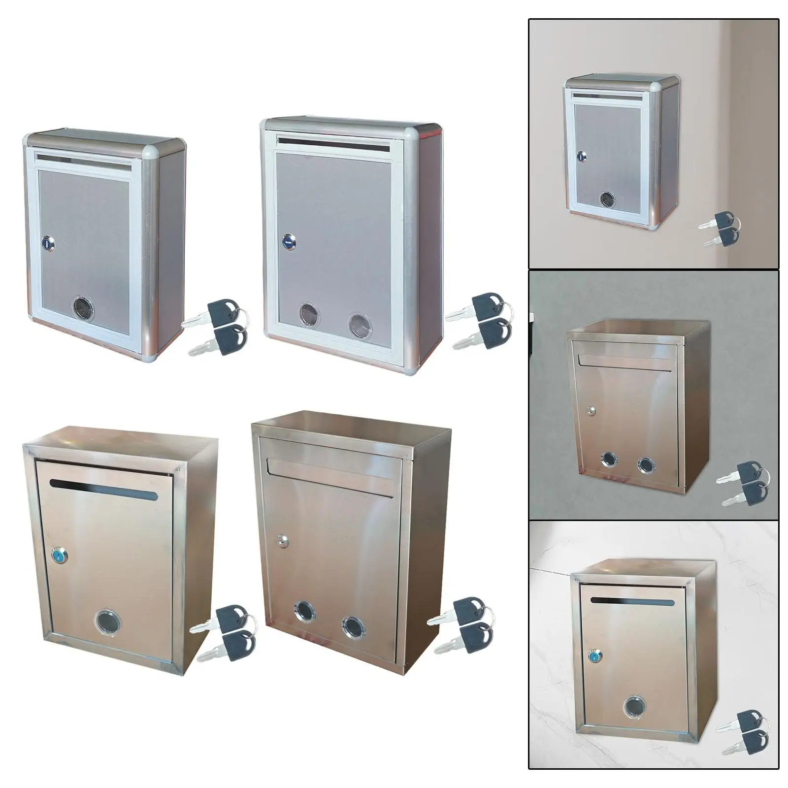 

Suggestion box with lock Comments box for Key drop box for donations and