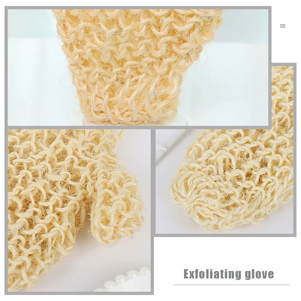 Braided Shower Gloves Exfoliating Mitts Cleaning Take Bath Exfoliator for Body Scrub Washcloth Peeling Sisal Scrubbing Skin