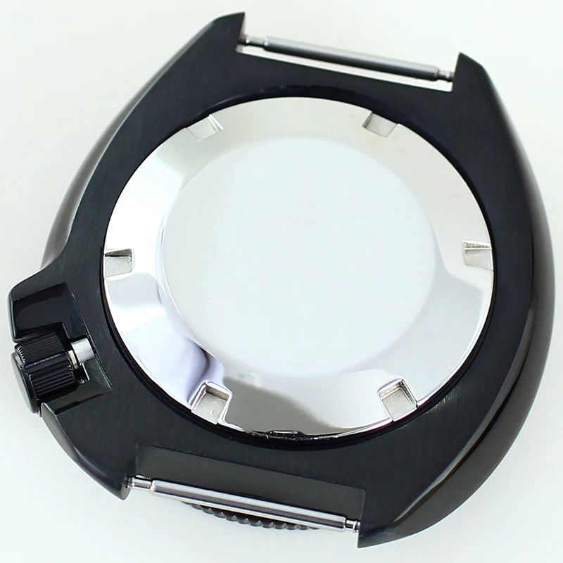 44 มม.สีดํานาฬิกา Sapphire สําหรับ Modified Abalone Seiko NH35 NH36 NH34 NH38 การเคลื่อนไหว 28.5 มม.Blue Chapter แหวน 4.1 Oclock