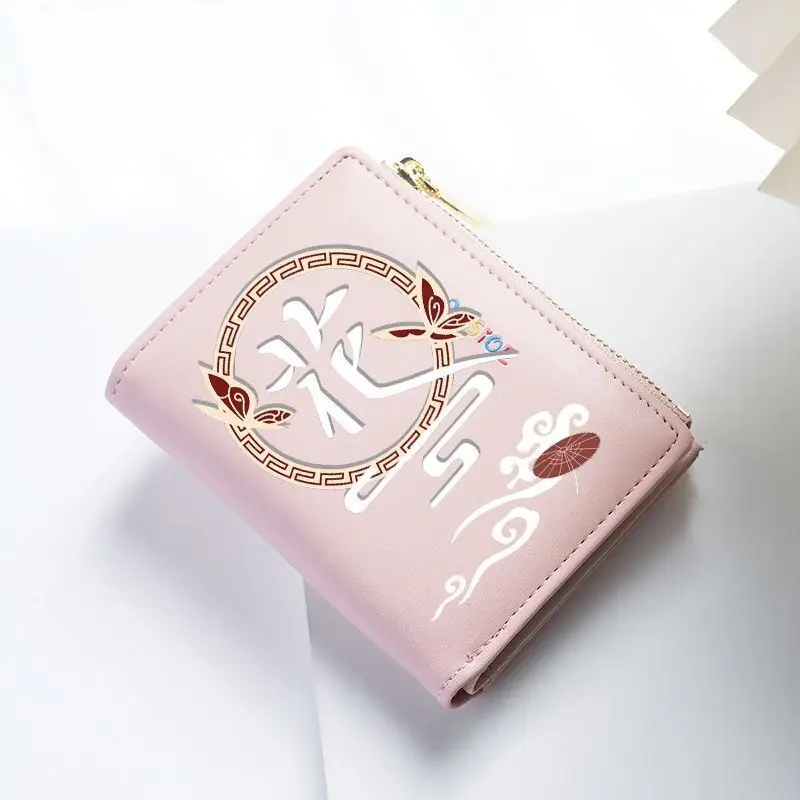 Tian Guan Blessing Anime Coin Purse Huacheng Xie Lian 2D Youth Middle School Students Unisex Short Wallet Card Holder Anime