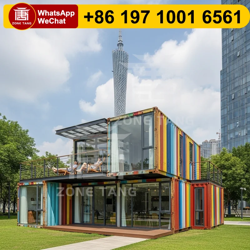 

Prebuilt Homes Safe Wind Resistance Steel Structure Global Shipping Flat Pack House Multilevel Residence Tiny House High Quality