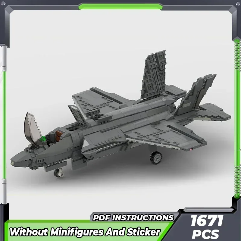 Moc Building Bricks Military Model F-35 B Lightning II Fighter Technology Modular Blocks Gifts Toys For Children DIY Assembly