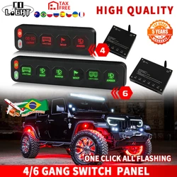 CO LIGHT 8 Gang 12 Gangs Switch Panel Toggle Momentary Pulsed Switch Pod RGB & Dimmable LED Switch Panel 12V 24V for Offroad AT