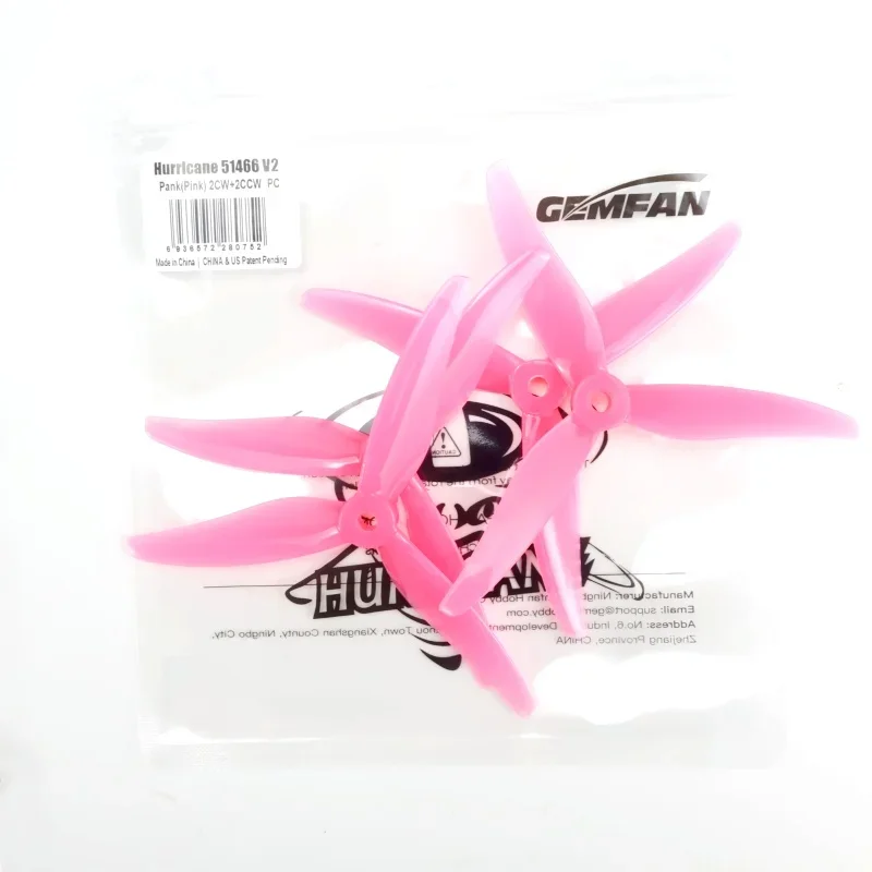 4 Stück blauer 51466 Gemfan Hurricane MCK V2 3-Blatt-PC-Propeller 2CW+2CCW für 2207-Motor, DIY-Teile für RC FPV Freestyle 5-Zoll-Drohnen – Detail 13