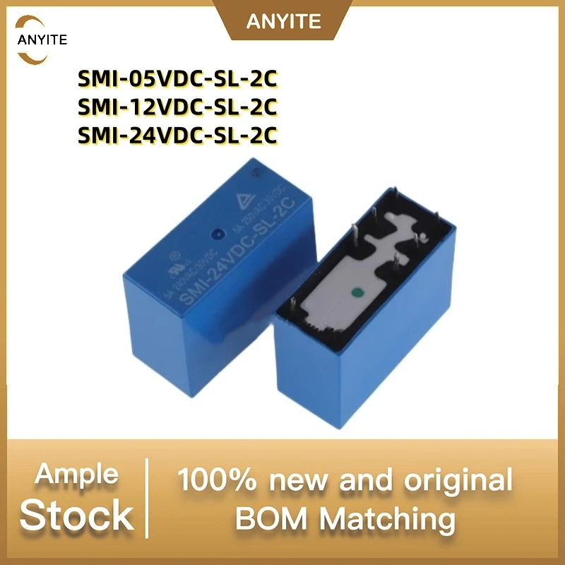 New 10Pcs/LOT    SMI-05VDC-SL-2C  SMI-12VDC-SL-2C   SMI-24VDC-SL-2C     SMI-05VDC  SMI-12VDC   SMI-24VD 5a   8pin