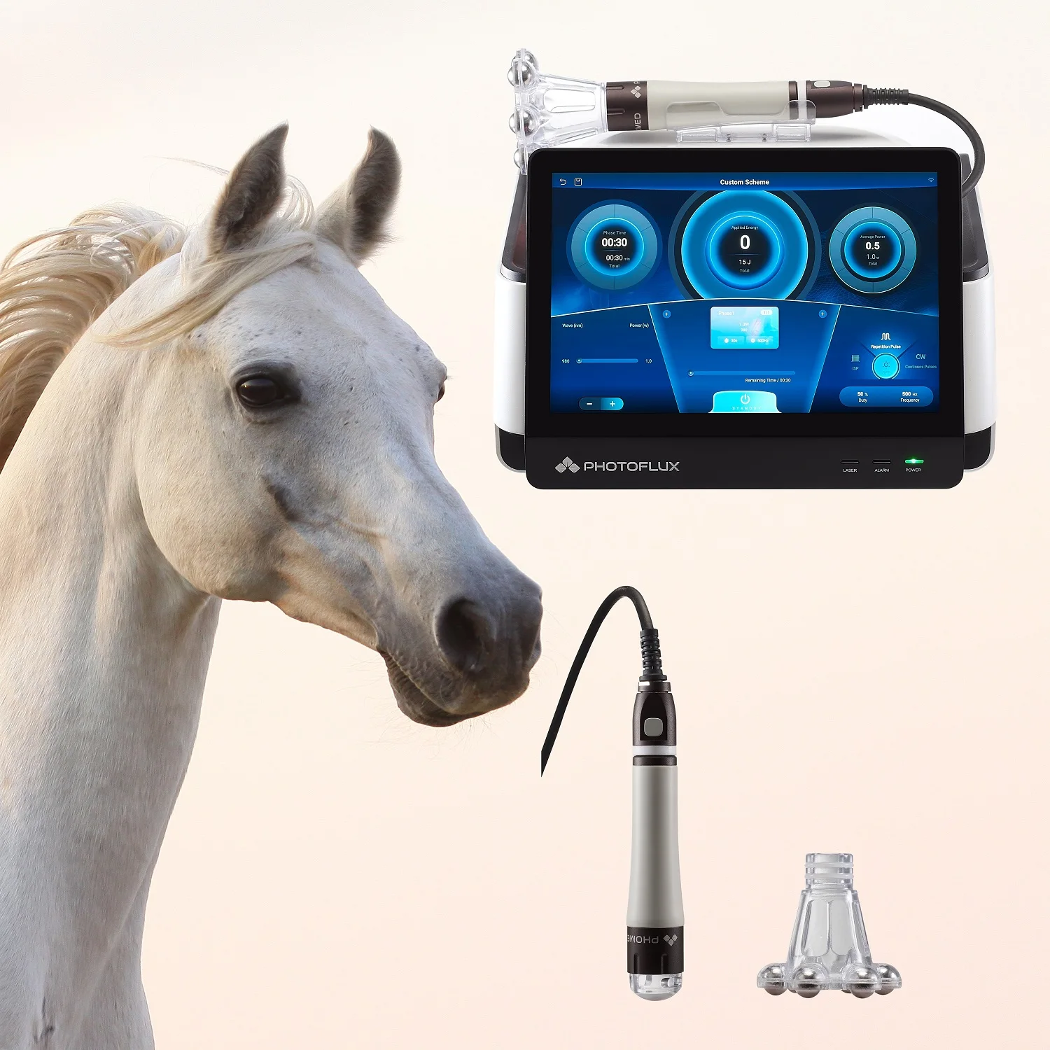 Class IV Veterinary 810nm 15W Pulse Mode Laser Pain Therapy Treatment System From Phomed Manufacturer Directly Supply.