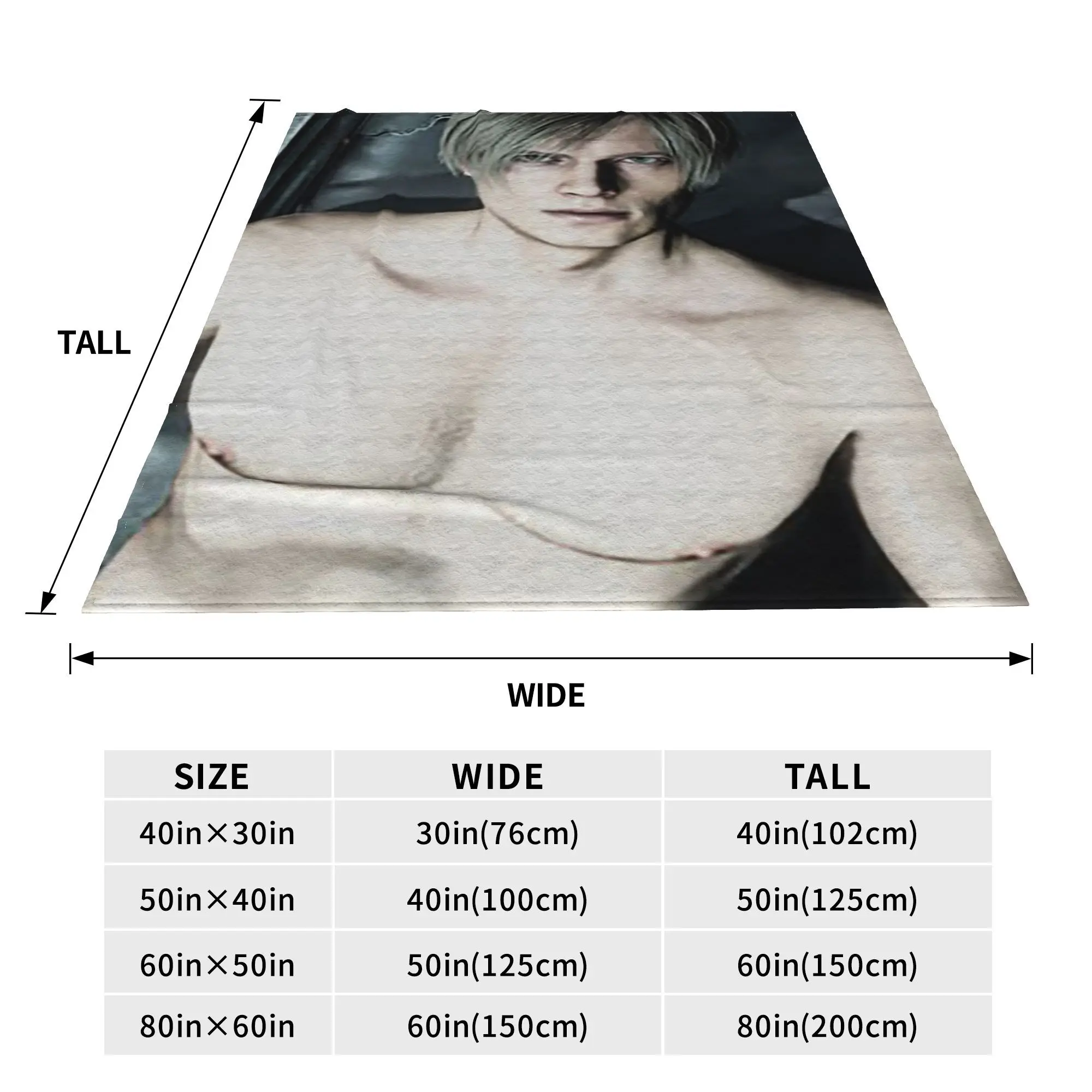 L-Leon Kennedy Game Blanket Portable Fleece Sofa Throw Blanket for Couch Bedding Travel Throws Bedspread Quilt