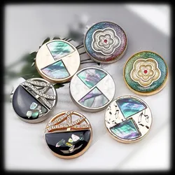 6Pcs Luxury Coat Cardigan Round Metal Buttons For Clothes Suit Sweater Sewing Buckle Supplies Accessories