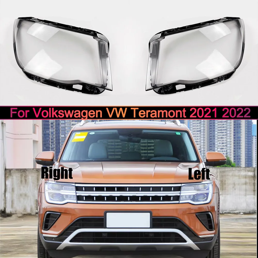 For Volkswagen VW Teramont 2021 2022 Headlight Cover Transparent Headlamp Lamp Shell Lens Replace Original Lampshade Plexiglass