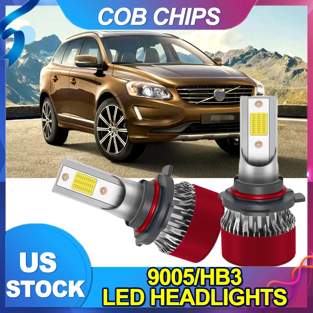 9005/HB3 Car Led Headlight Bulbs Canbus 100W Super Bright 6000K 1:1 Size COB Chips  High Low Beam Auto Headlamp DC12V