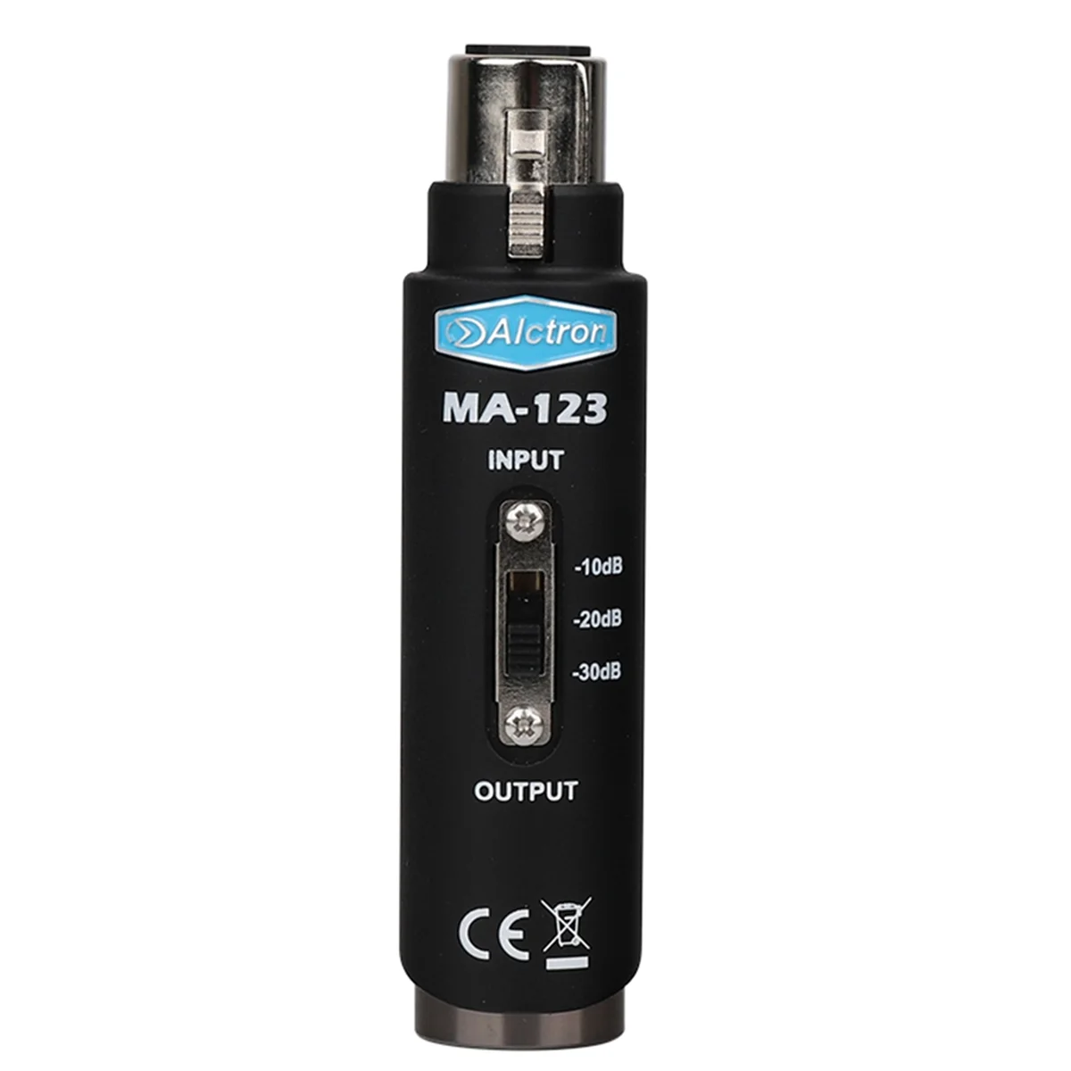 ABAN  MA-123 Microphone Signal Attenuator Mic Amplifier 3-Pin XLR Connector 3-Level Adjustable