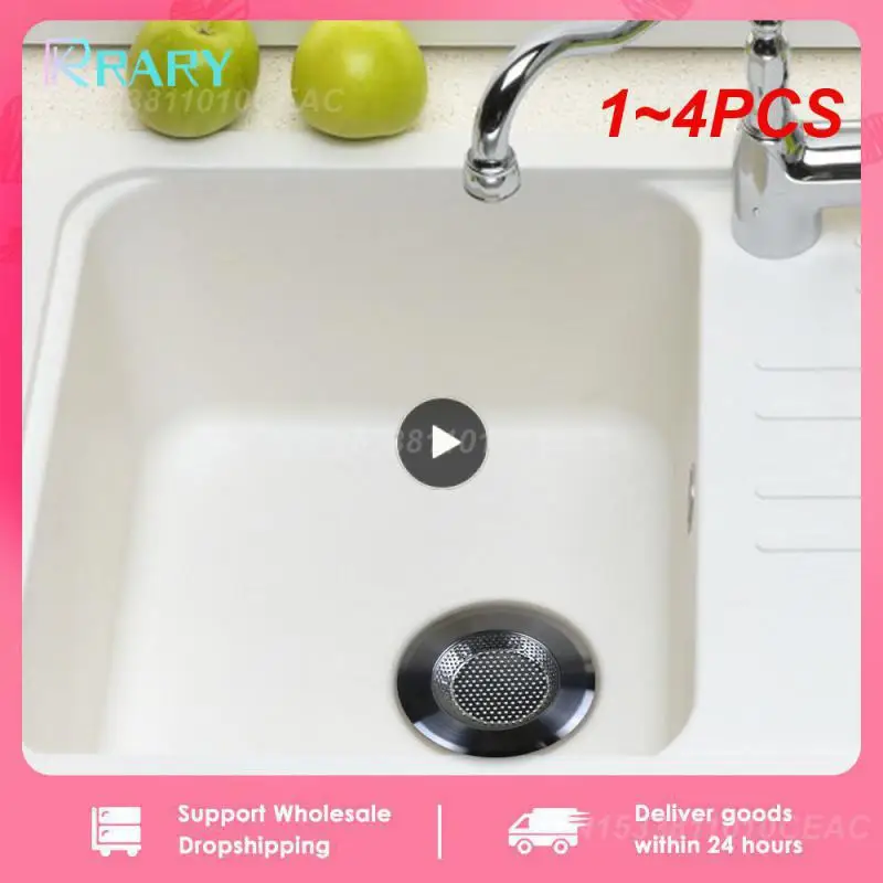 1~4PCS Stainless steel Kitchen Water Sink Filter Sink Mesh Strainer Kitchen Tool Bathroom Floor Drain Cover Shower Hair Catche