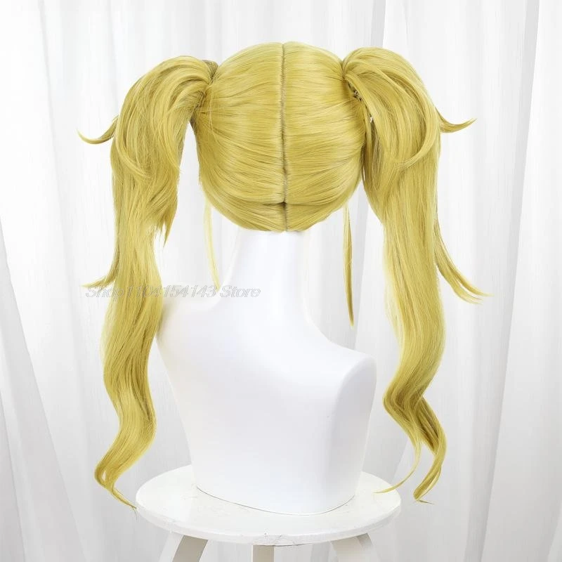 Anime Kaiju No. 8 kikoru shinomiya peruca cosplay longo loiro cabelo duplo cauda grampos de cabelo terceira divisão festa de halloween feminino meninas