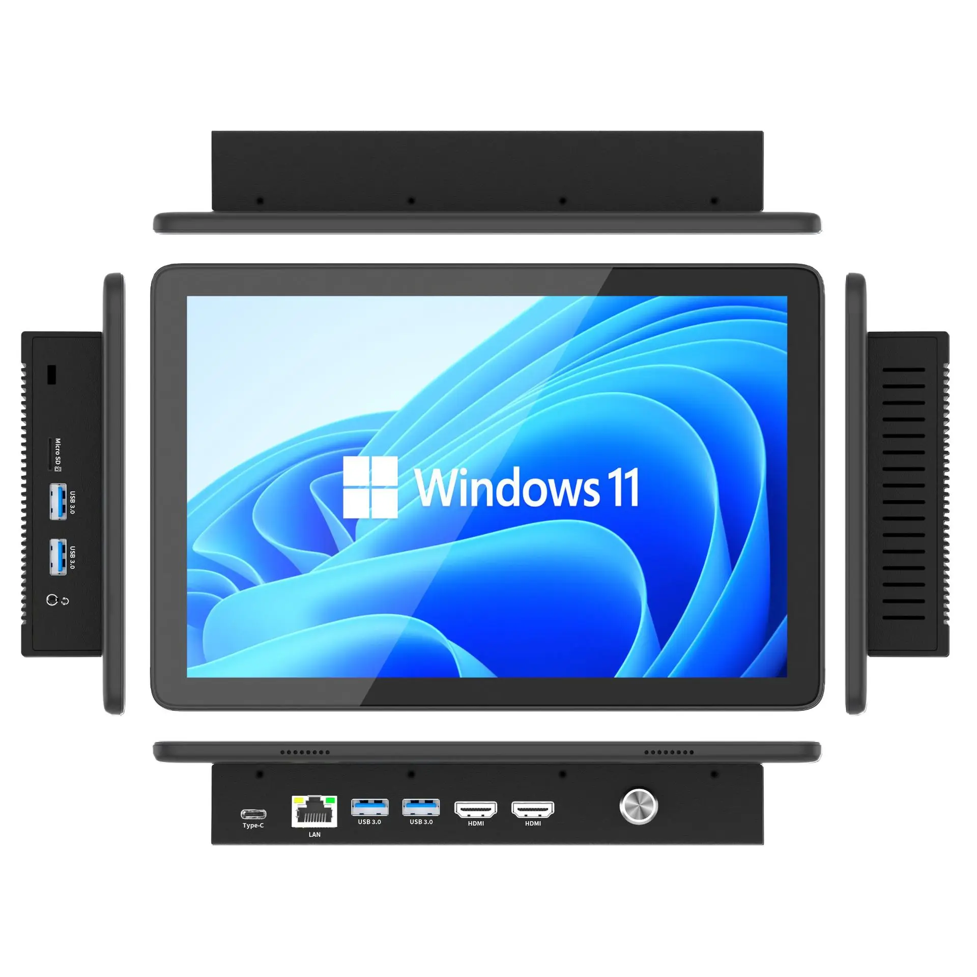Win11 Touch Wall-mounted Industrial All-in-One PC, ESOP Production Line Intelligent POS Cash Register 8inch N4200+4+64G+Win10