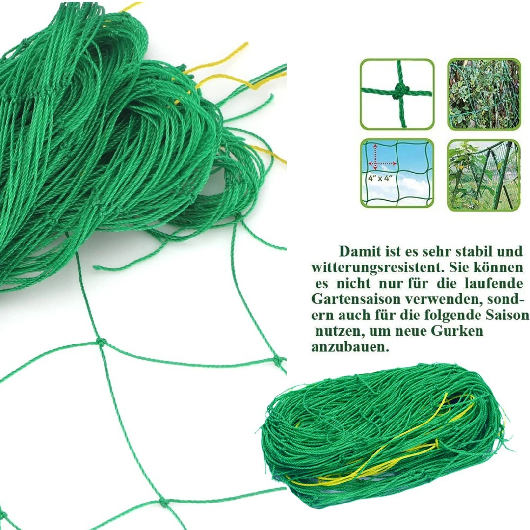Pflanzenspalier Pergolen, robustes Polyester-Wachstumsnetz, Gartenspaliernetz mit quadratischem Netz zum Klettern von Pflanzen, Gemüse – Detail 3
