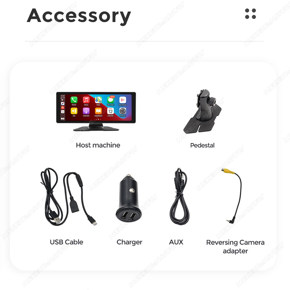 Navifly 6.86/10.26/11.26 بوصة لاسلكي Carplay أندرويد السيارات مشغل MP5 راديو السيارة العالمي الوسائط المتعددة مسجل فيديو FM AUX DSP