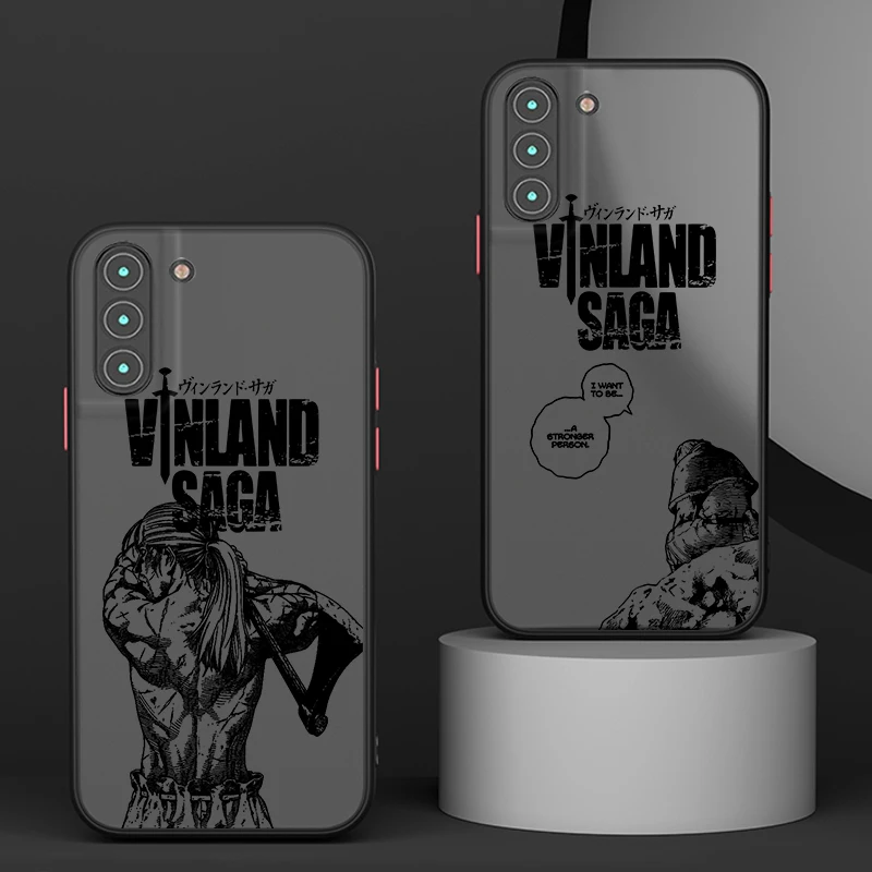 VINLAND SAGA Thorfinn For Samsung S24 S23 S22 S21 Ultra S20 FE Note 20 Lite Plus Frosted Translucent Phone Case