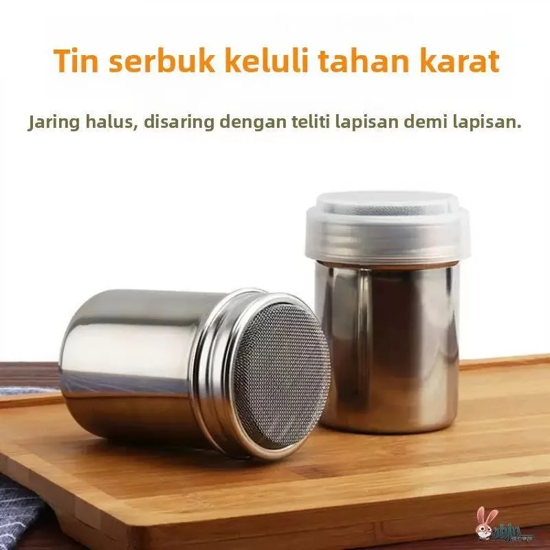 Stainless Steel Powder Shaker with Fine Mesh Filter, Pepper Shaker, Fancy Coffee Powder Dispenser, Mesh Sieve【1 Piece】