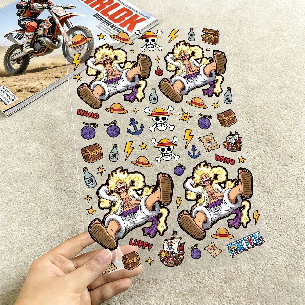 FOR ONE PIECE Motorcycle Reflective Stickers Waterproof Decals for Helmet Scooter Fuel Tank Toolbox Racing