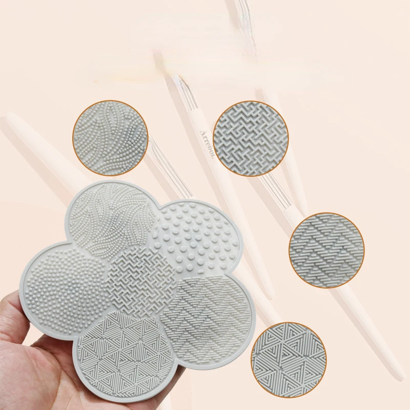 Silicone MakeUp Cleaning Brush Scrubber Pad Washing Brush Gel Cleaning Mat Foundation Makeup Brush Cleaner Pad Scrubbing Pad