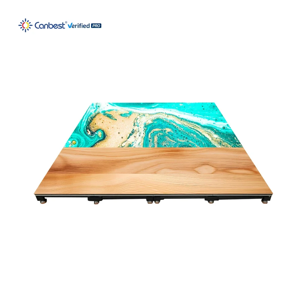 

P1.5 P1.9 COB Interactive Invisible Texture LED Dance Floor Tile Screen Waterproof Indoor Stage Exhibition LED Video Wall Displa