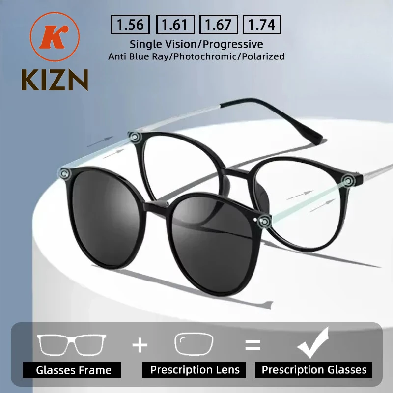 

Очки KIZN с магнитными клипсами для женщин, поляризационные, для вождения, от близорукости, с защитой от синего света, прогрессивные для чтения