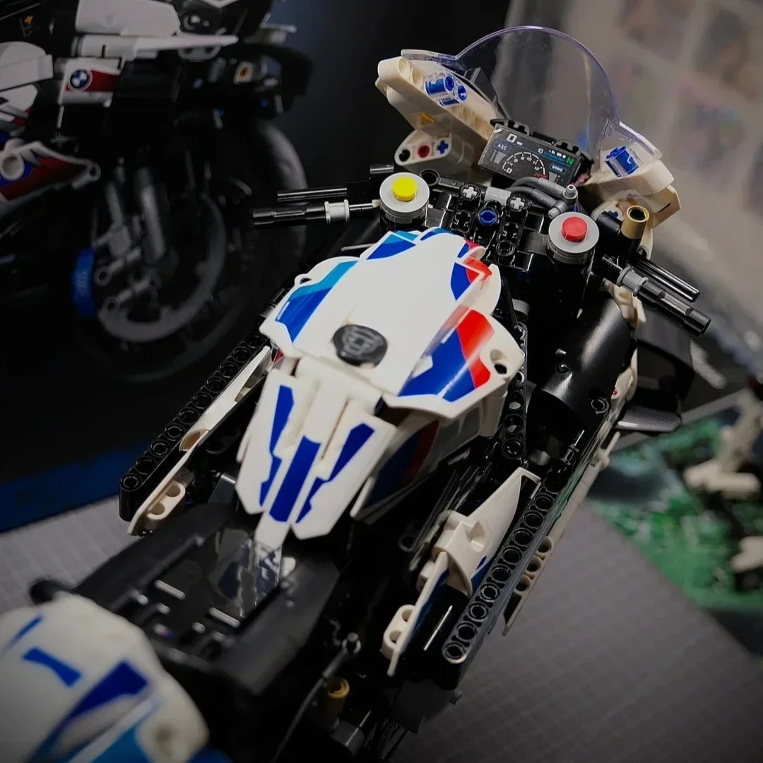 مجموعات مكعبات بناء الدراجات النارية متوافقة مع جزيئات ليغو مناسبة لهدايا عيد الميلاد 42130 #4