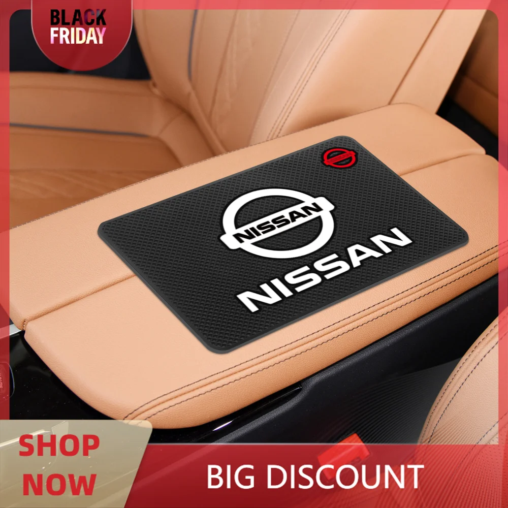 Car Dashboard Sticky Anti-Slip PVC Mat Auto Non-Slip Sticky Gel Pad For Nissan Nismo GTR Juke Versa Almera Xterra Qashqai