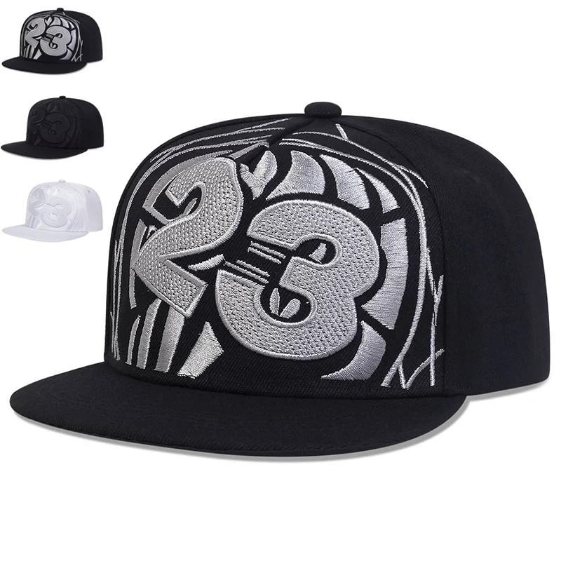Unisex 23 baloncesto bordado Hip-hop sombreros primavera otoño ajustable Casual Snapback gorras de béisbol al aire libre protector solar sombrero